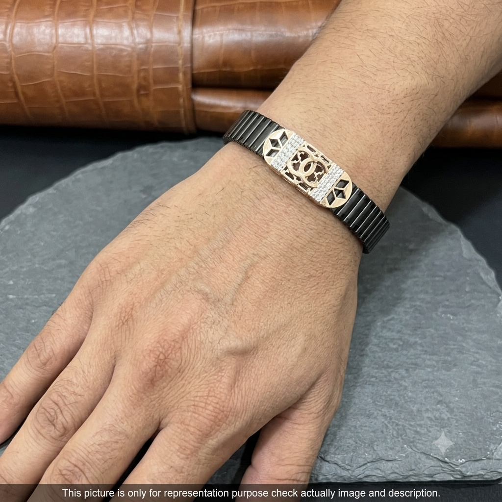 Silver Mens Flexible Bracelet FB13 925