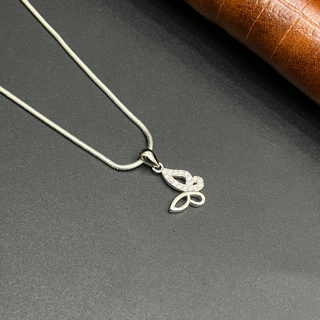 Silver Ladies Pendant Premium Elegance Butterfly Charm 925