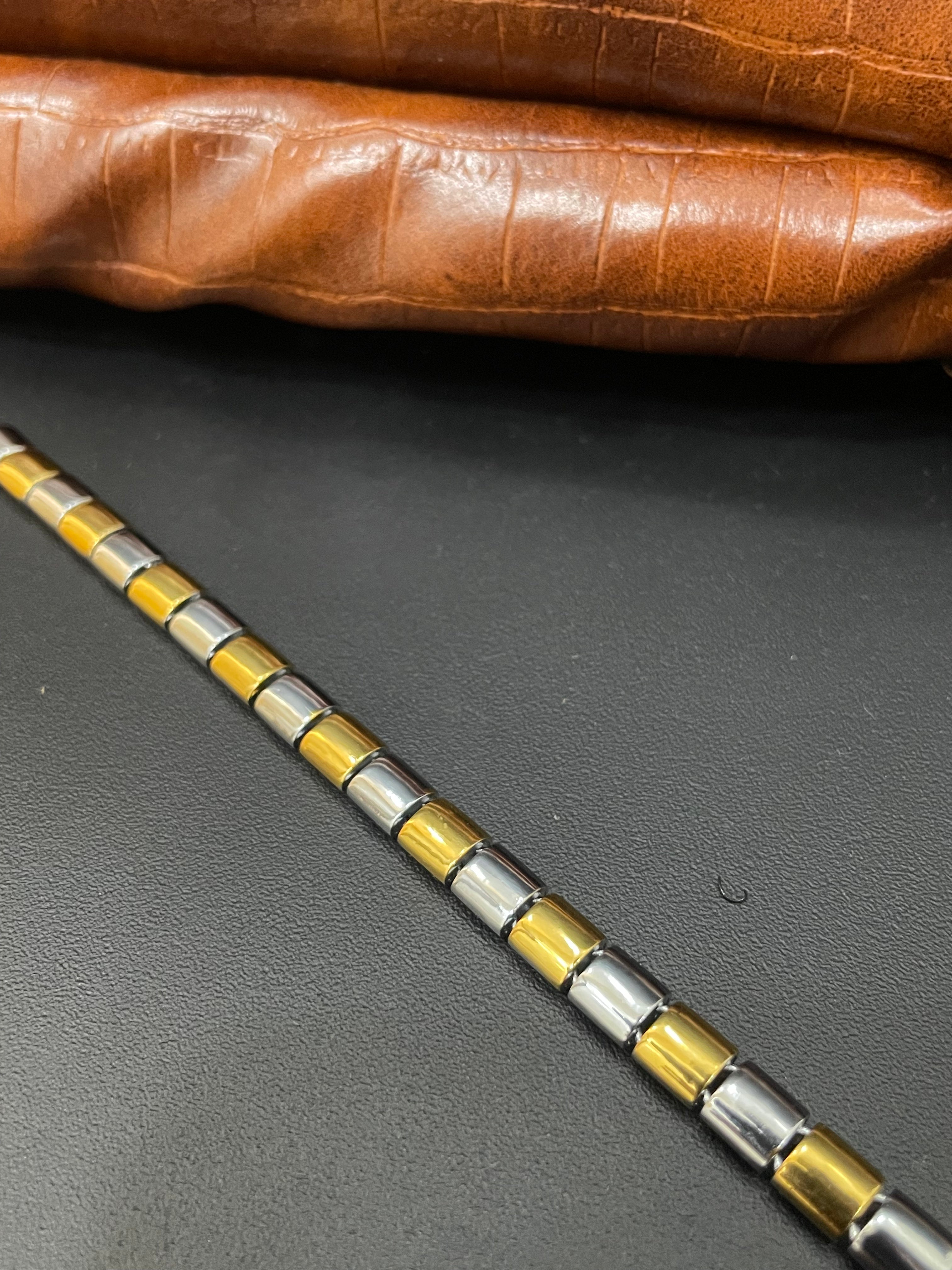 Silver Men's Bracelet Two Tone TT1 925