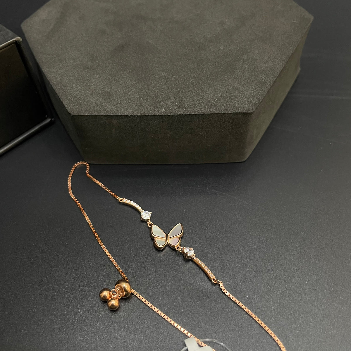 Silver Ladies Bracelet Butterfly Charms Fabulous Rose Gold 925