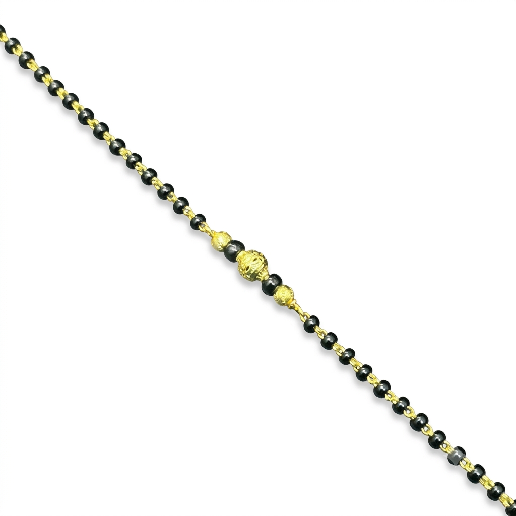 Silver Ladies Bracelet Black beads Gold Finished B2 925