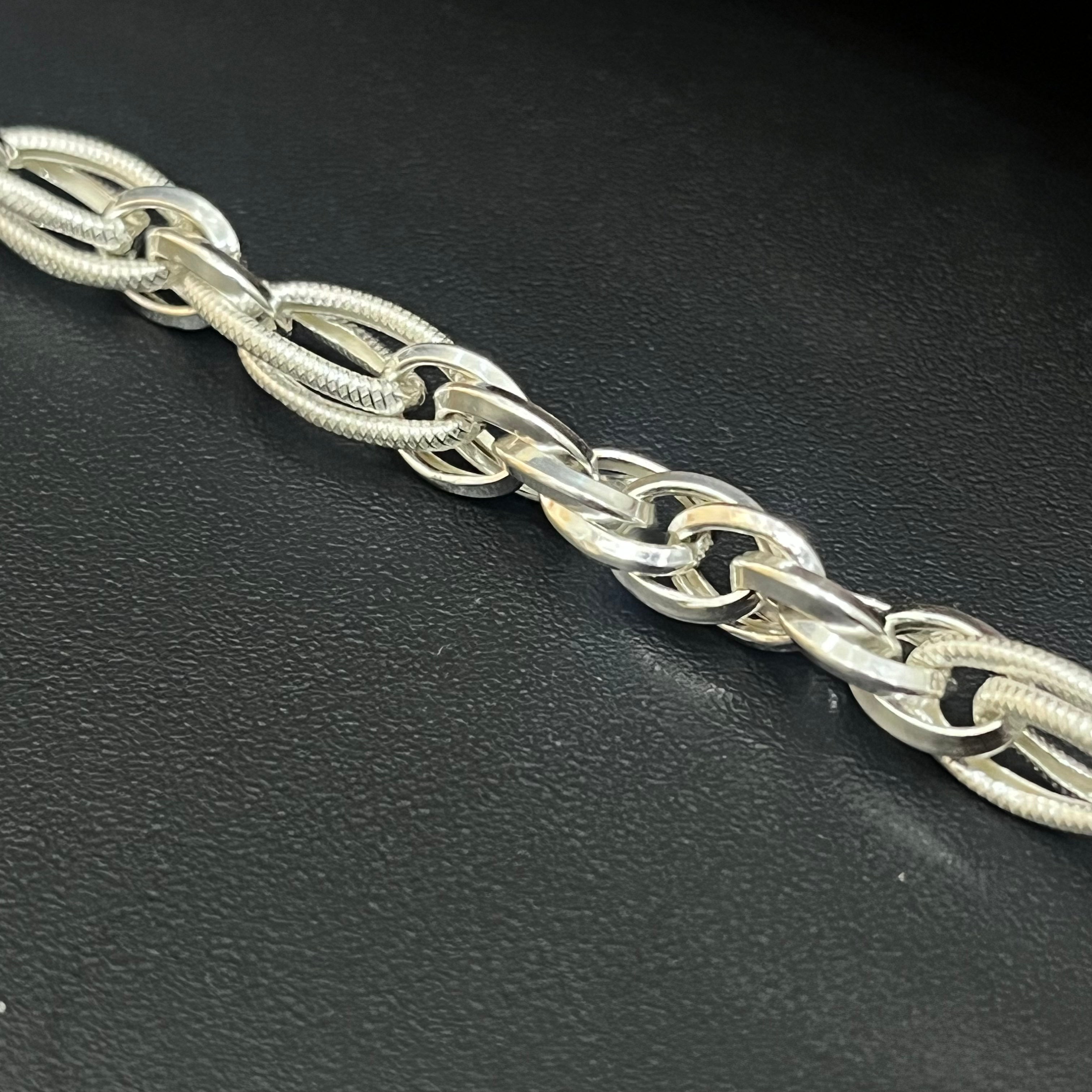 Silver Mens Bracelet Indo Italy MS01 925