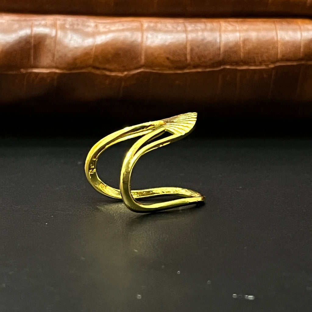 Silver Vanki Ring Gold Finished V07
