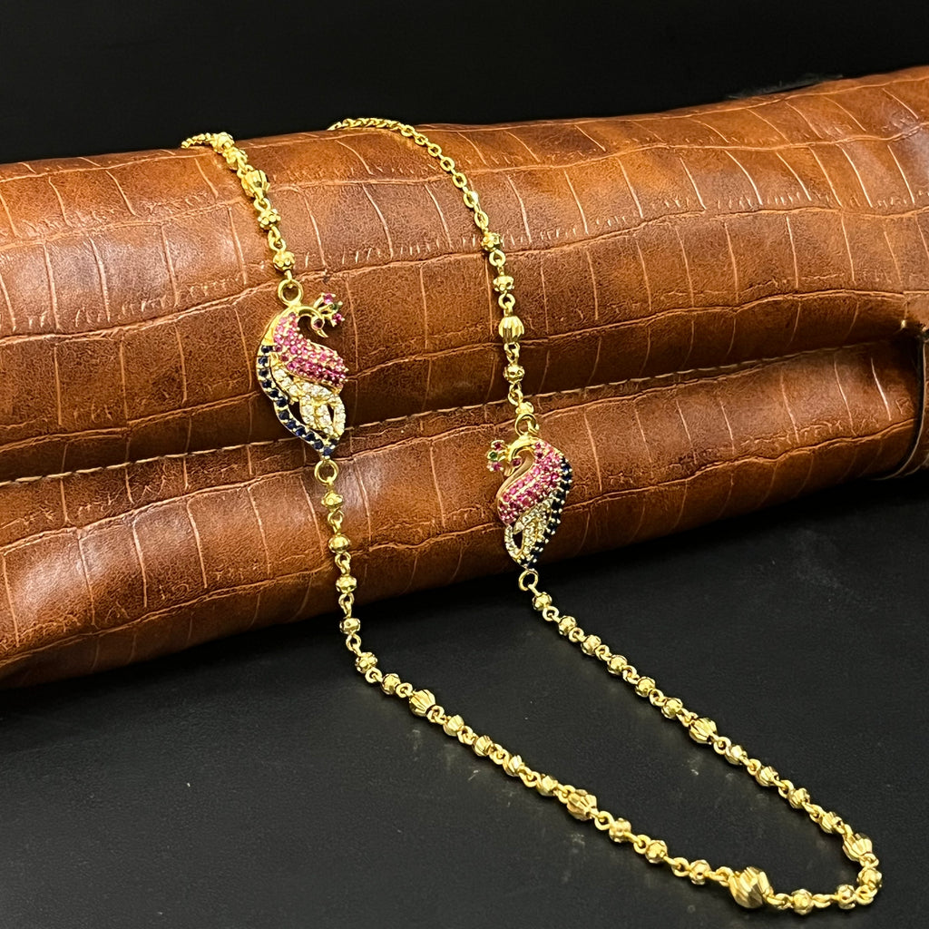 Silver Gold Finished Peacock Chain Bluez