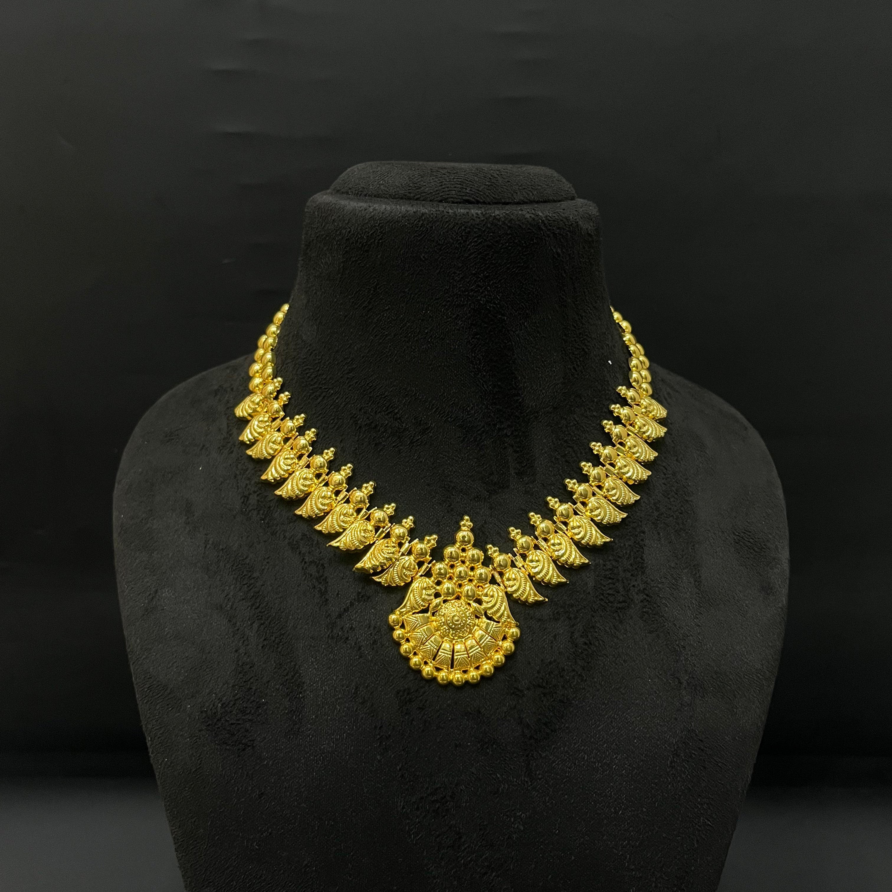 Silver Kerala Manga Necklace Gold Finished 925 KMH2