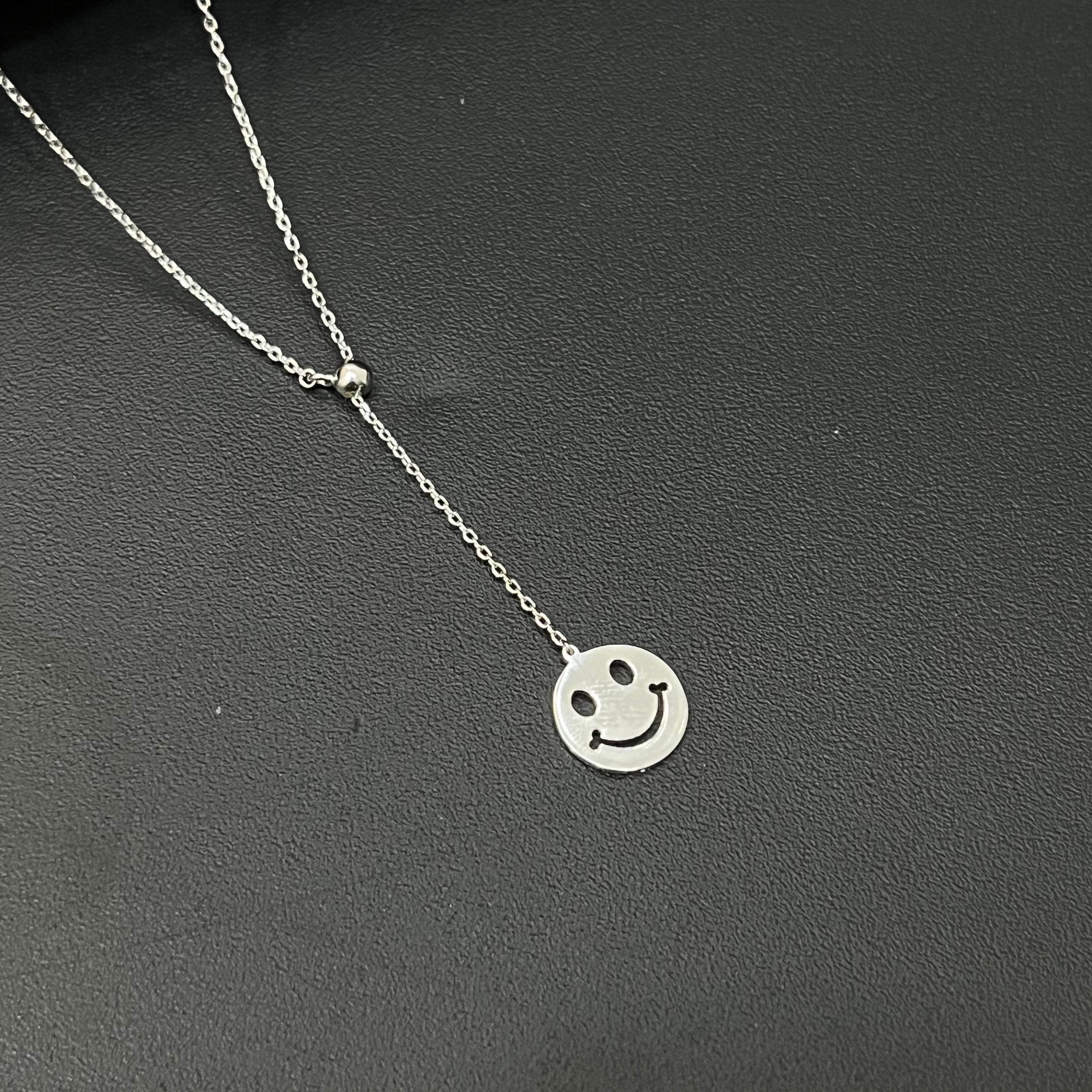 Silver Ladies Chain Smiley
