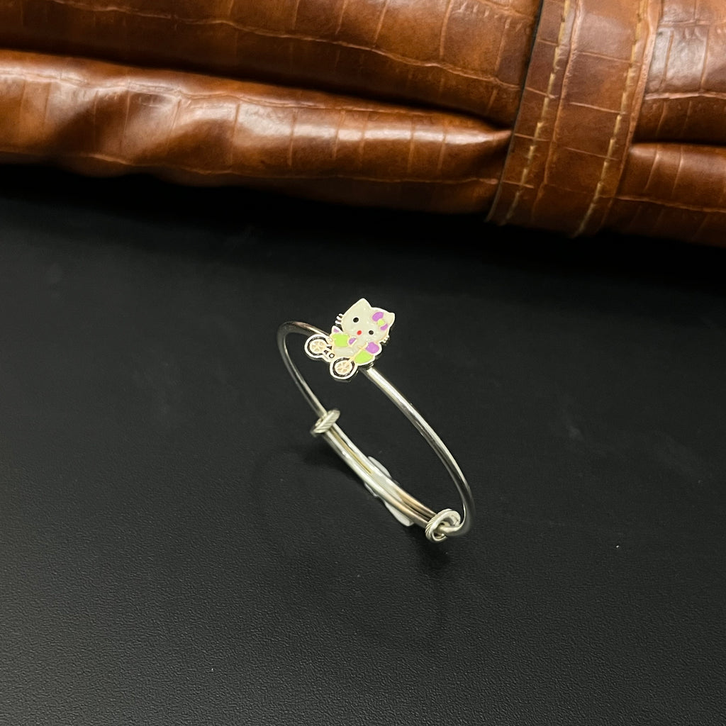 Silver Kids Kada Hello Kitty Pair
