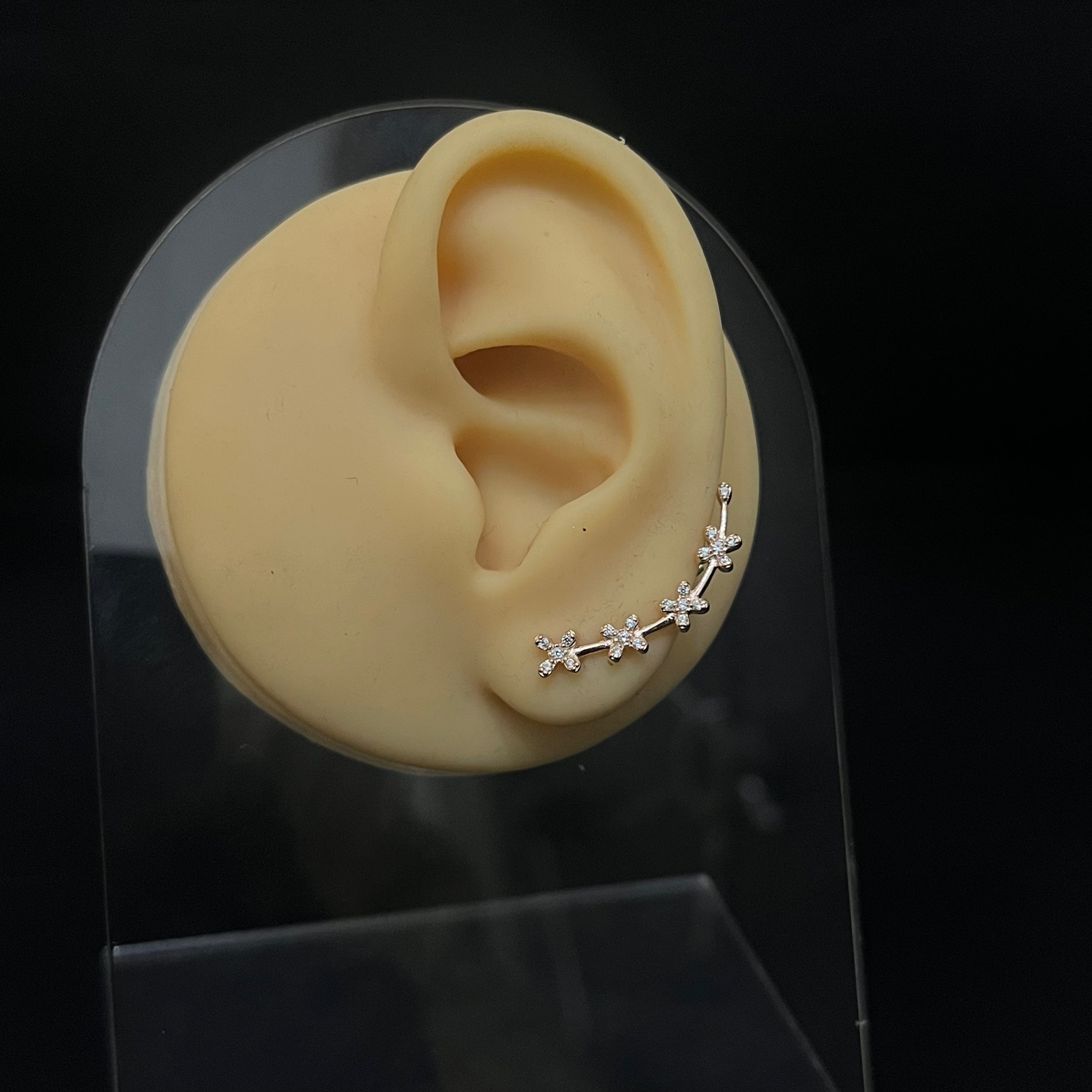 Silver Ear Cuff Flap Butterfly