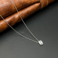 Silver Ladies Chain Cz Rectangle