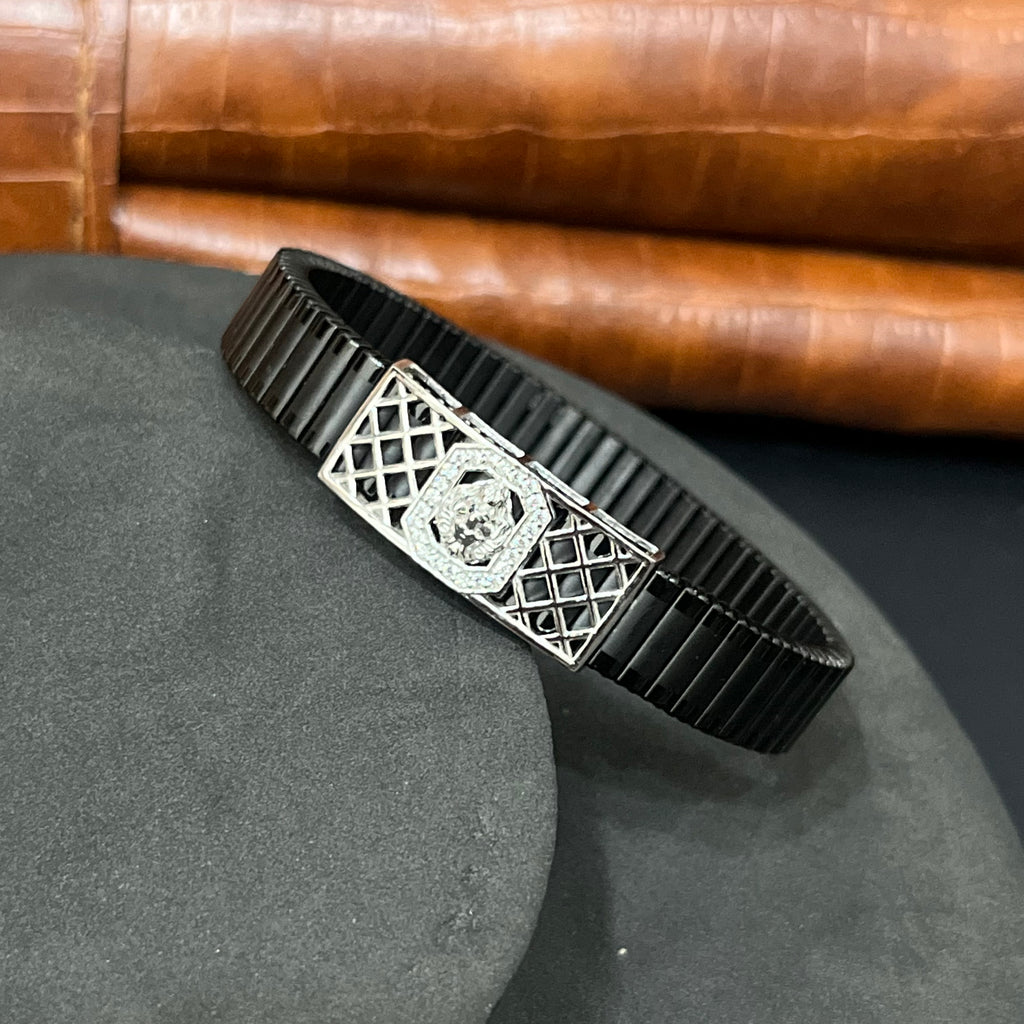 Silver Mens Flexible Bracelet FB1 925