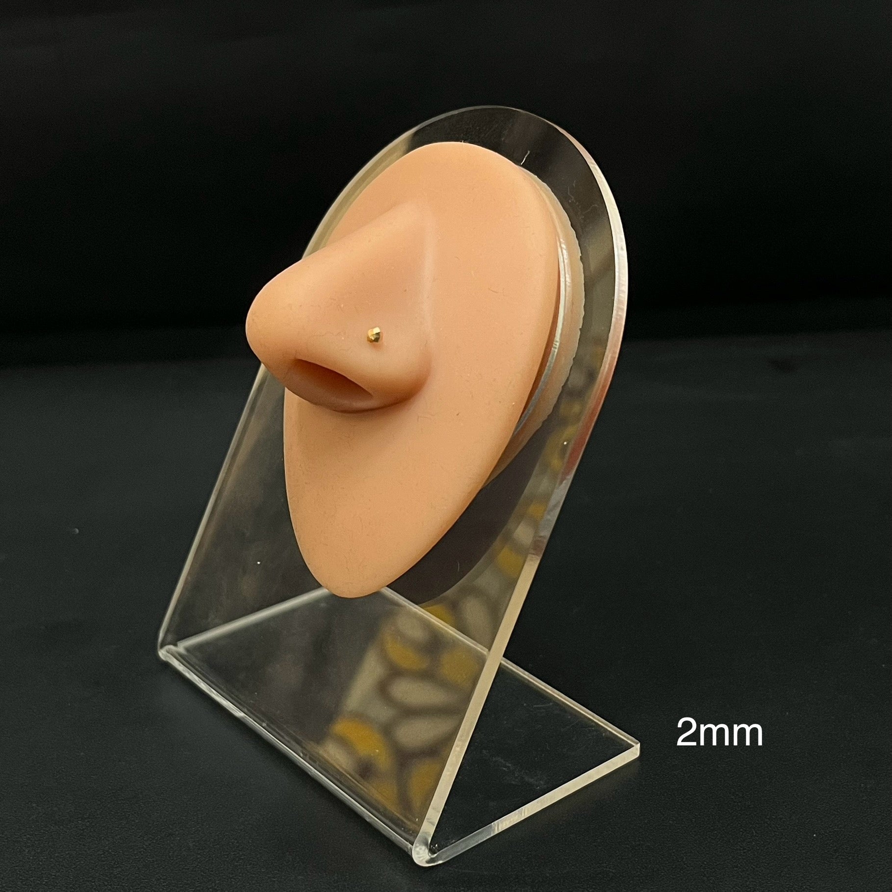 Gold Nosepin 2mm Plain