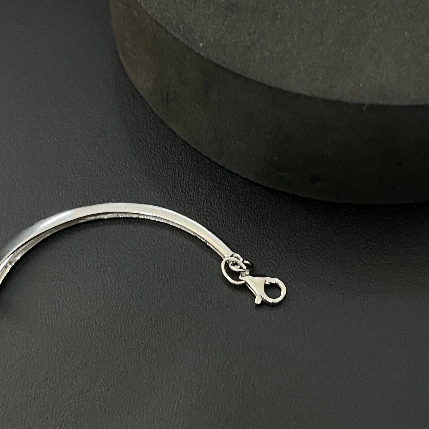 Silver Ladies Bracelet Platinum Finished Pink MOP