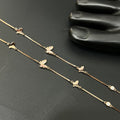 Silver Ladies Anklet Butterfly AD Rosegold 925