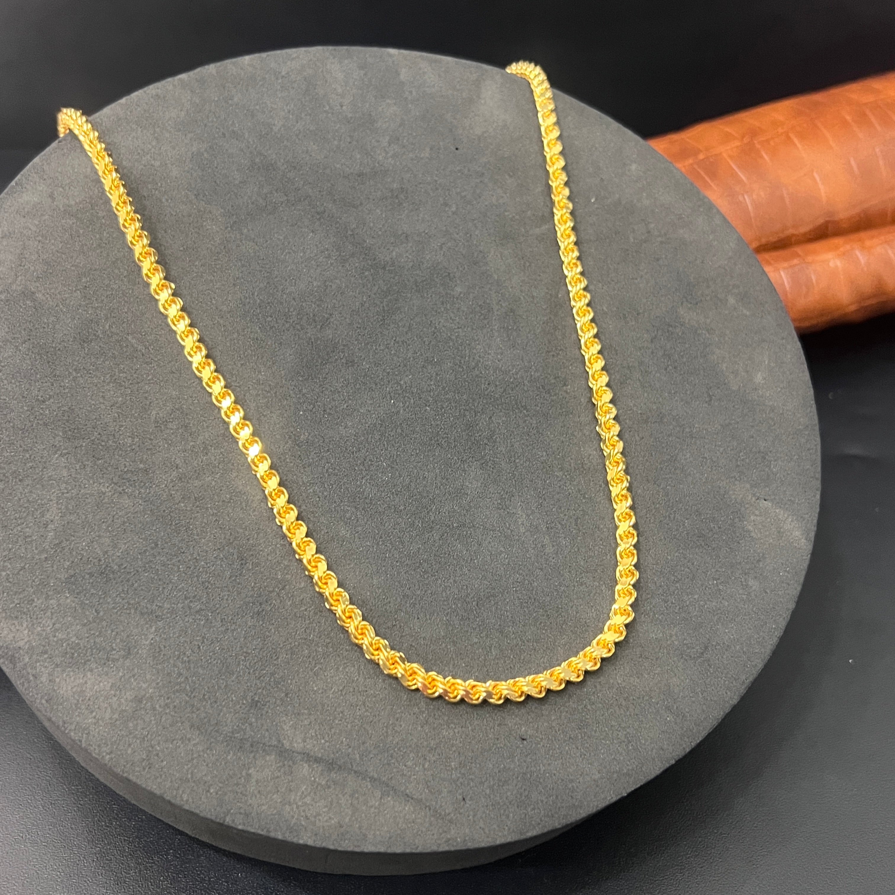 Silver Thali Saradu Plain Muruku Gold Finish  925