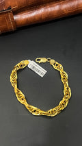 Silver Mens Bracelet Indo-Italian Interlinked Chain Design B02 925