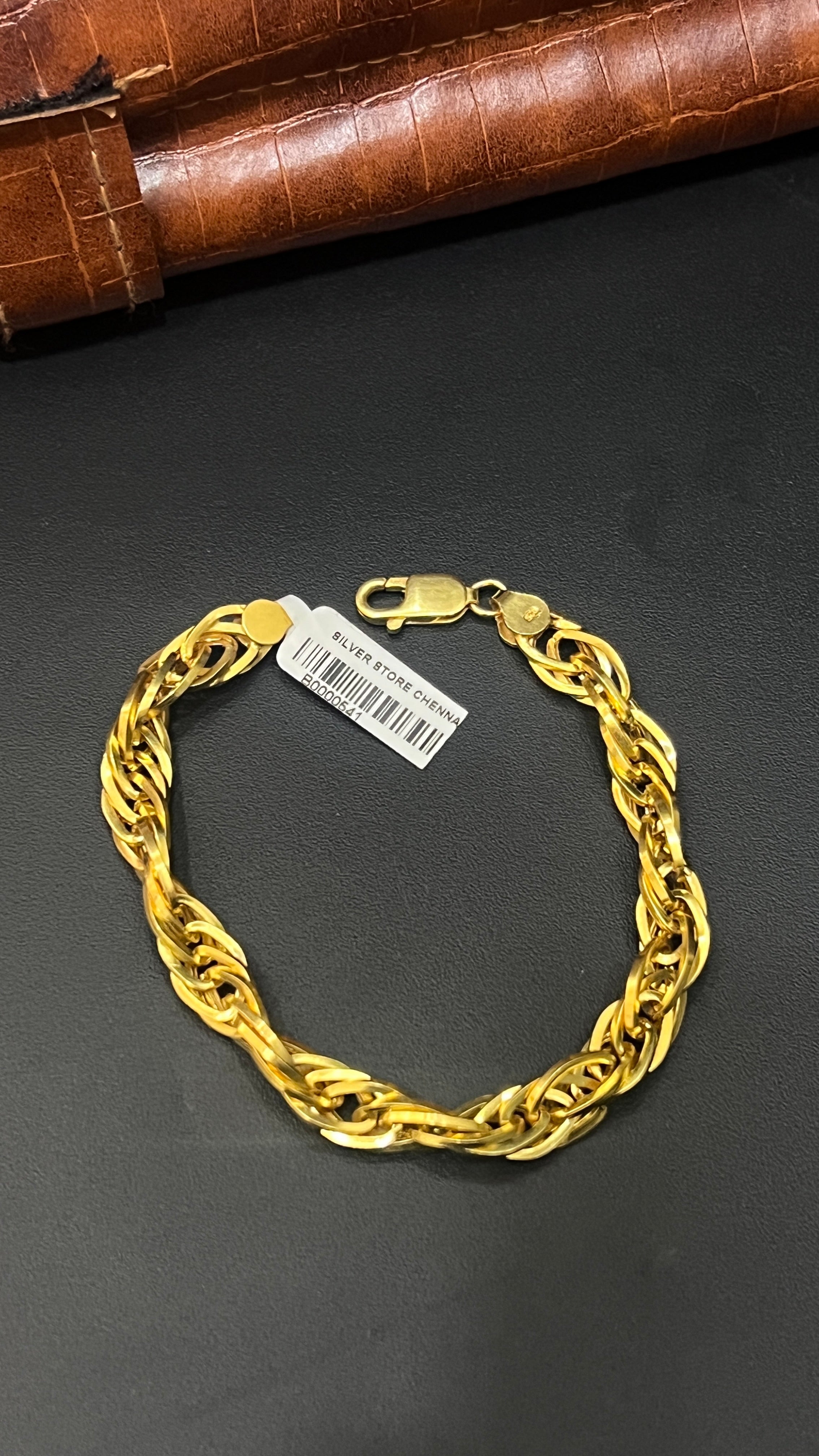 Men’s Silver Bracelet Indo-Italian Interlinked Chain Design B02