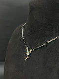 Ladies Silver Black Beads Chain Dancing Doll