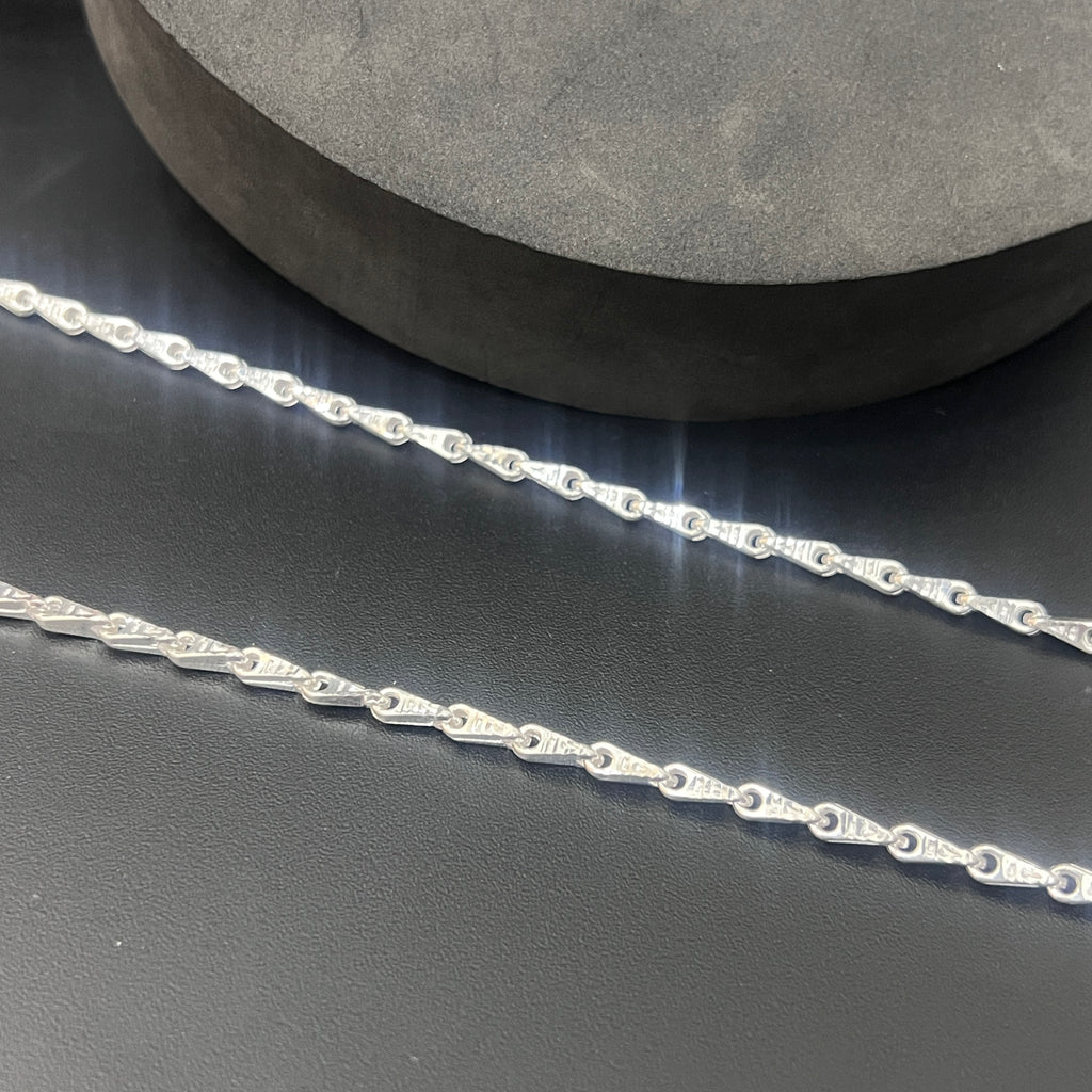 Silver Mens Chain Royal Petal Link 925
