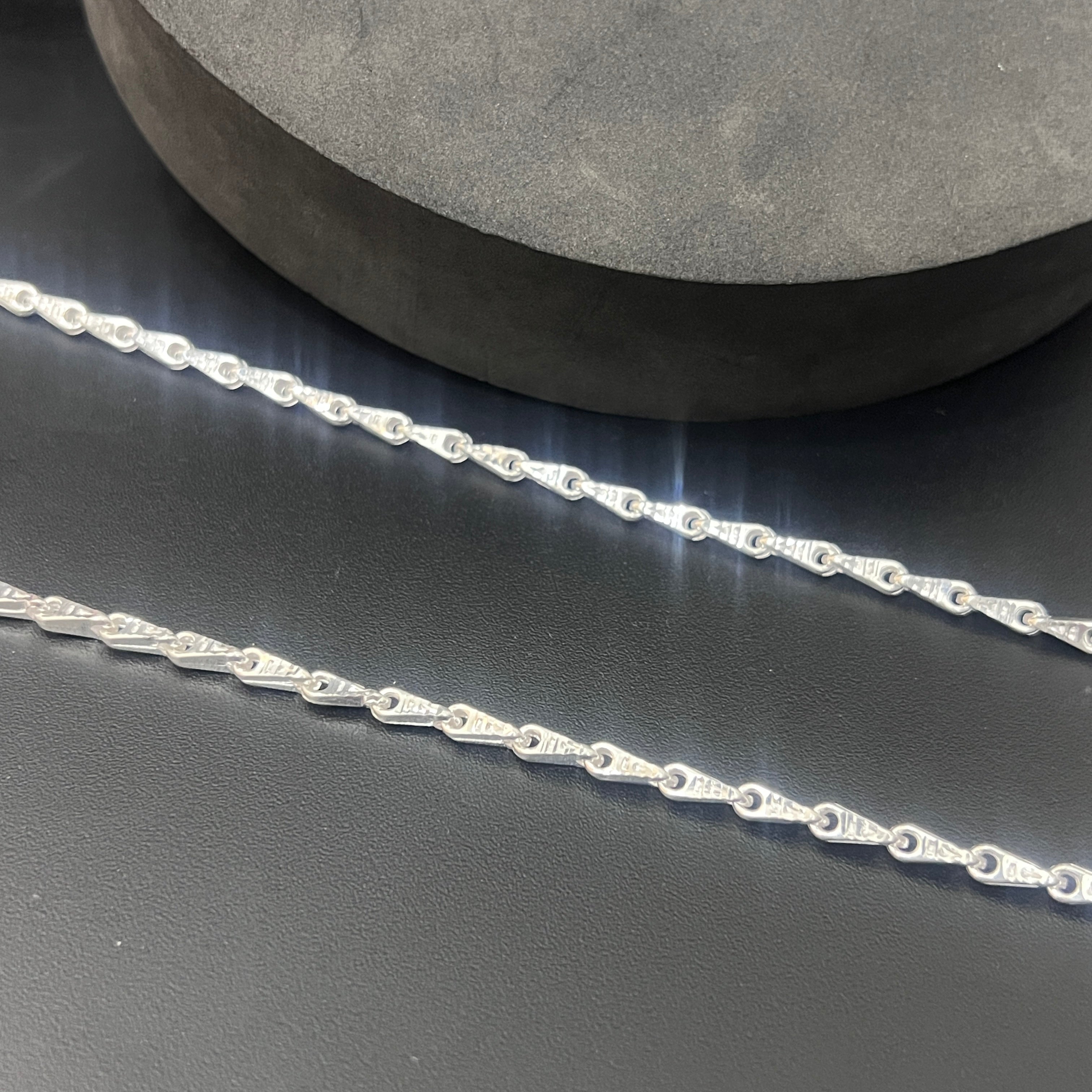 Silver Mens Chain Royal Petal Link 925