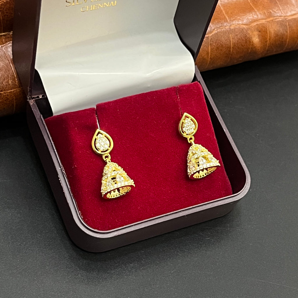 Silver Ladies Jimki Traditional Elegance Bell Gold Finish 925