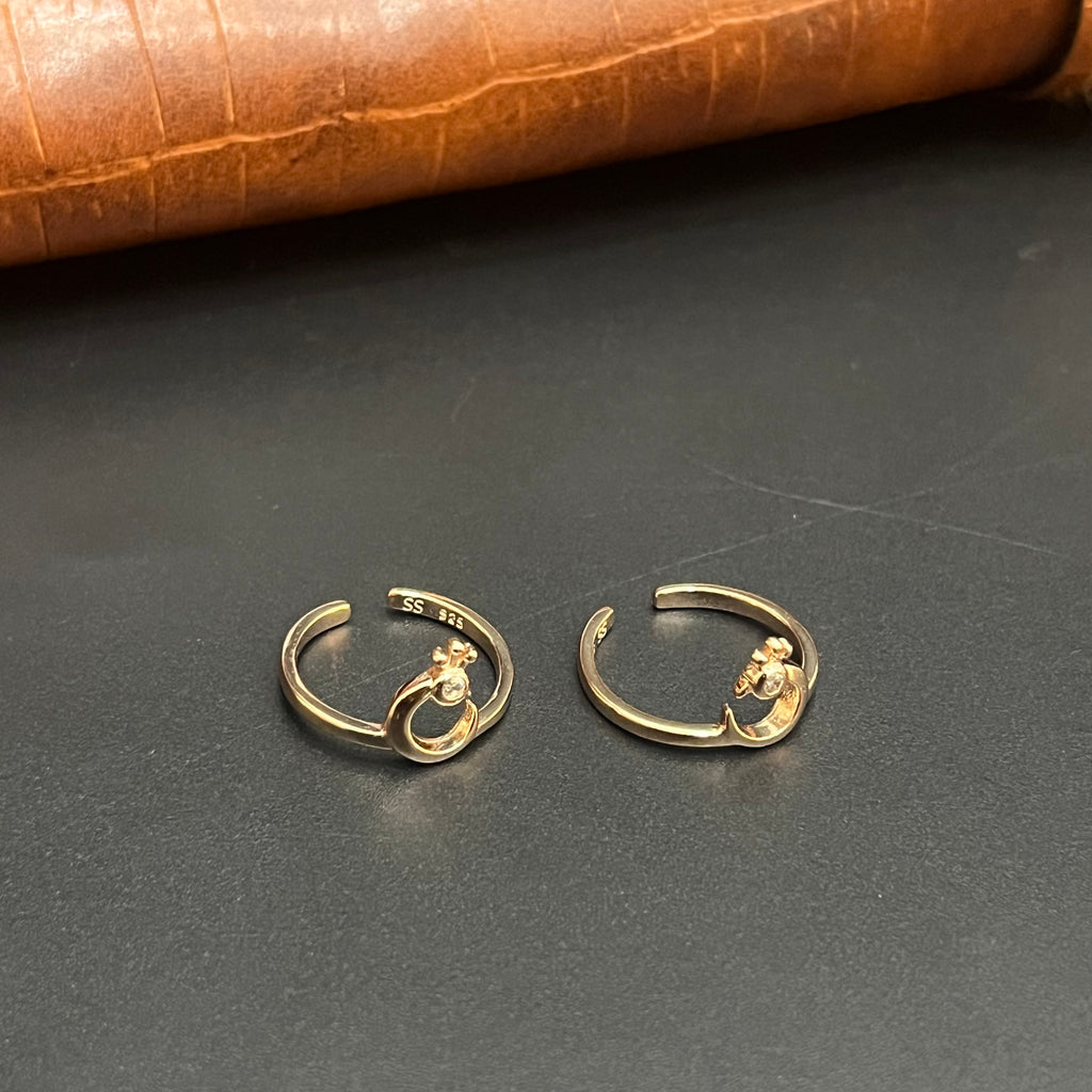 Silver Ladies Toe Ring Swan RG 925