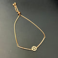 Silver Ladies Bracelet Adjustable Push lock DS07 RG
