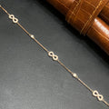 Silver Ladies Bracelet Triple Infinity White Stone Rose Gold 925
