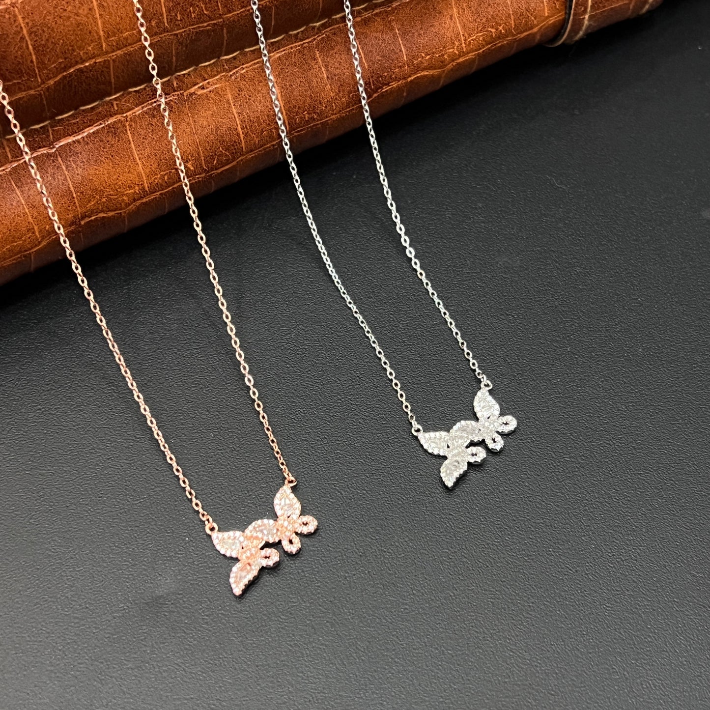 Silver Ladies Butterfly Chain 2B