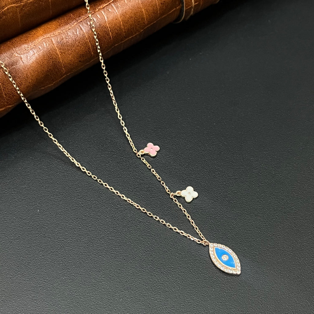 Silver Ladies Chain Charms Rosegold Colourflu Clover