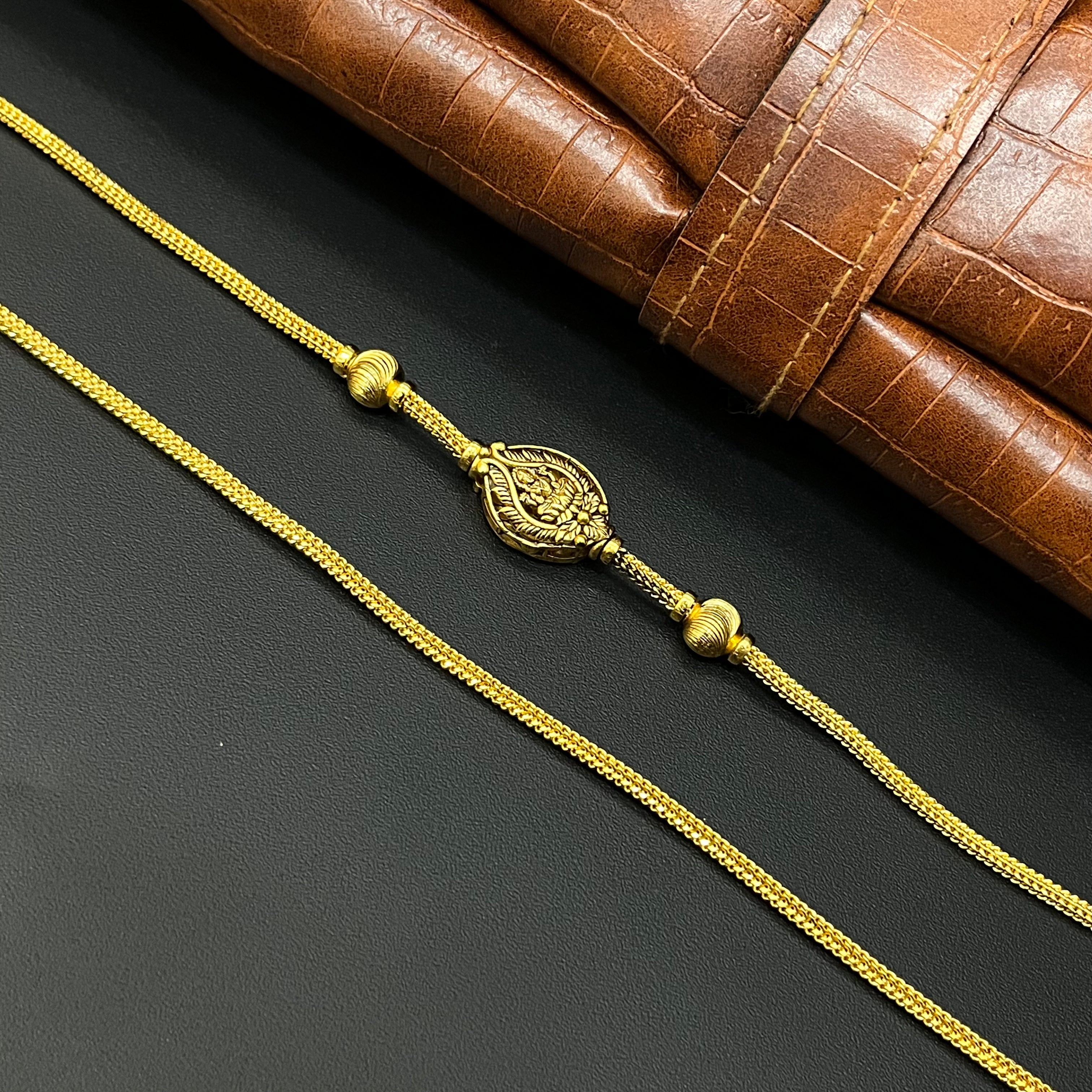 Silver Gold Finished Thali Saradu Flaps lakshmi