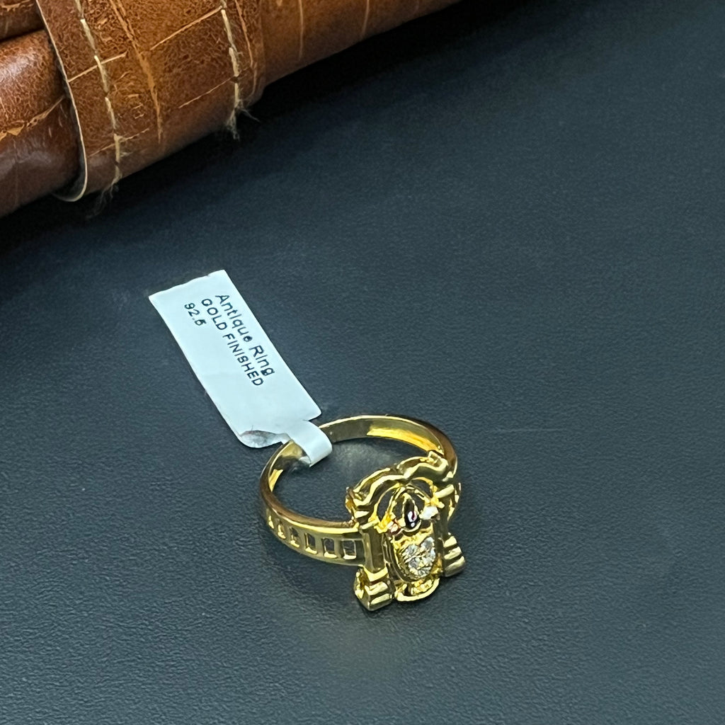 Silver Ring Tirupathi Balaji Gold Finished 925 3