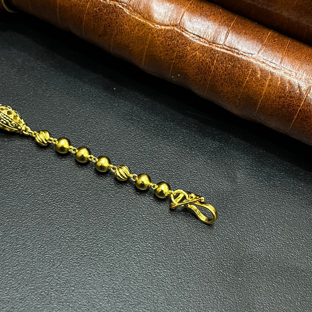 Silver Ladies Bracelet Antique Colorful Beads Gold Finish 925