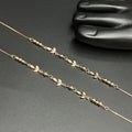 Silver Ladies Anklet Blooming Vine Grace Beeds Rose Gold 925