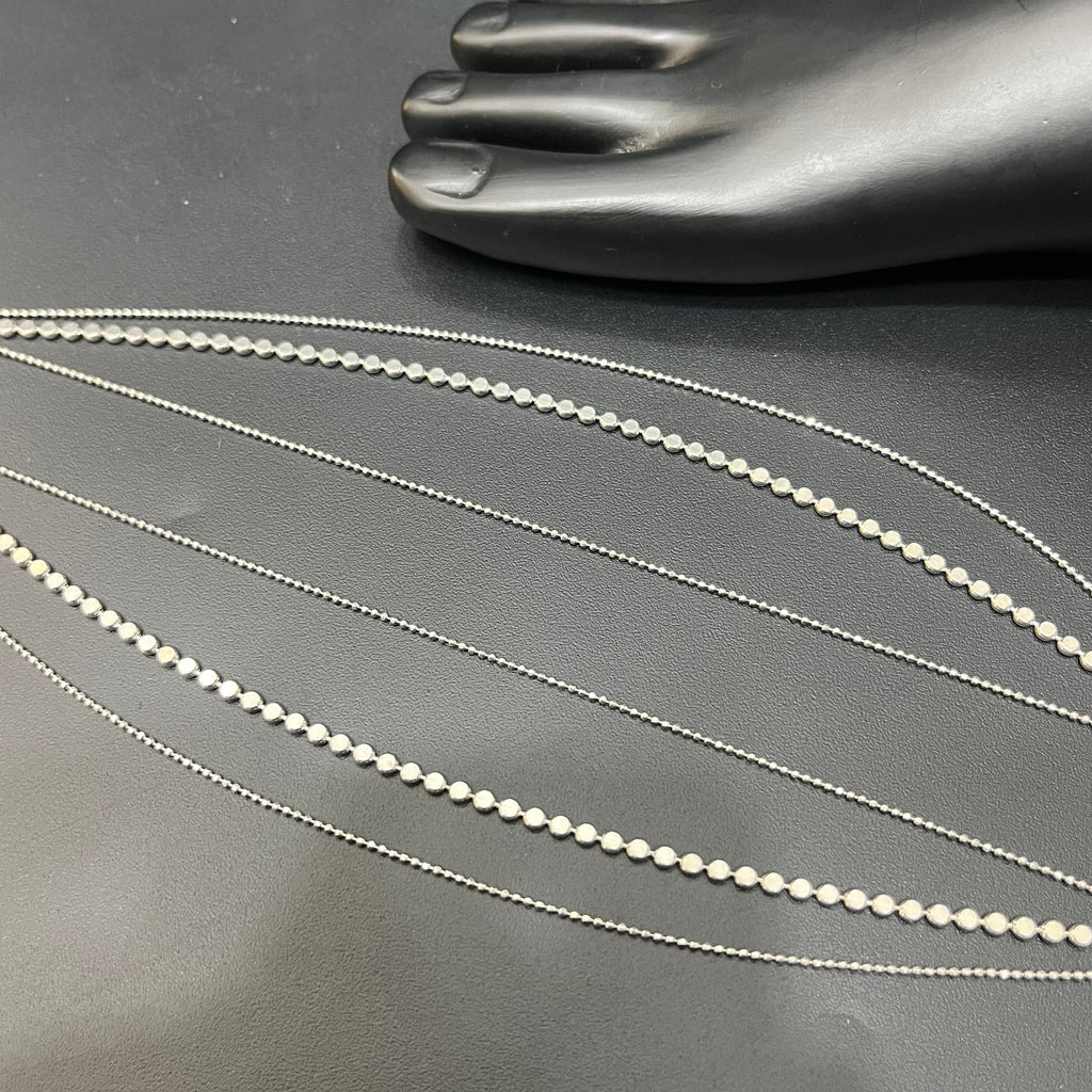 Silver Ladies Anklet 3 Lines