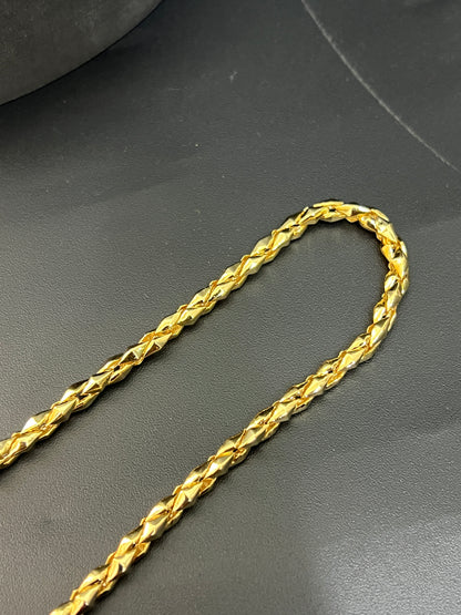 Men's Italian Narrow Kathil Chain (Gold Finished)