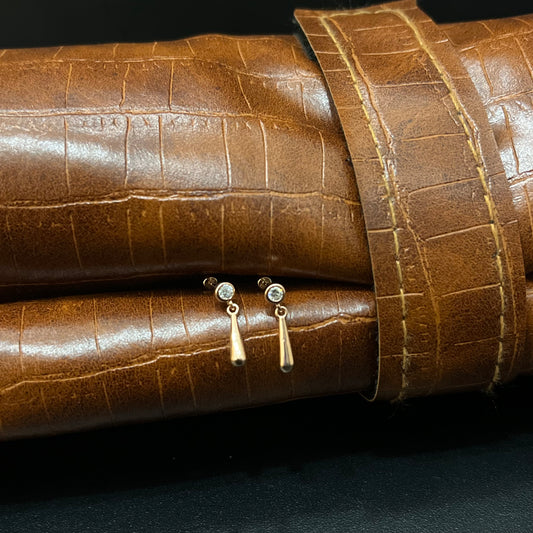 Silver Second Studs Curve Drops