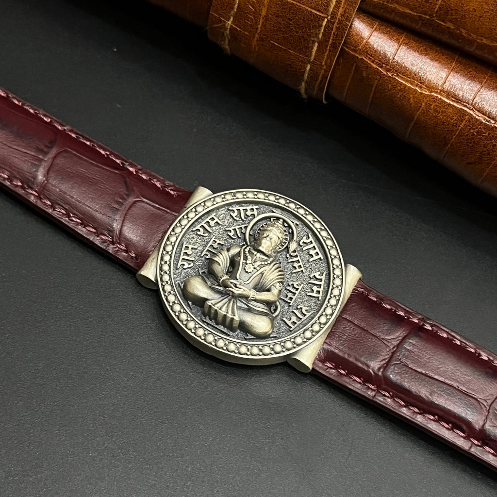 Silver Designer Antique Shri Jai Hannuman Watch Unisex 925