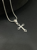 Silver Cross Jesus Pendant