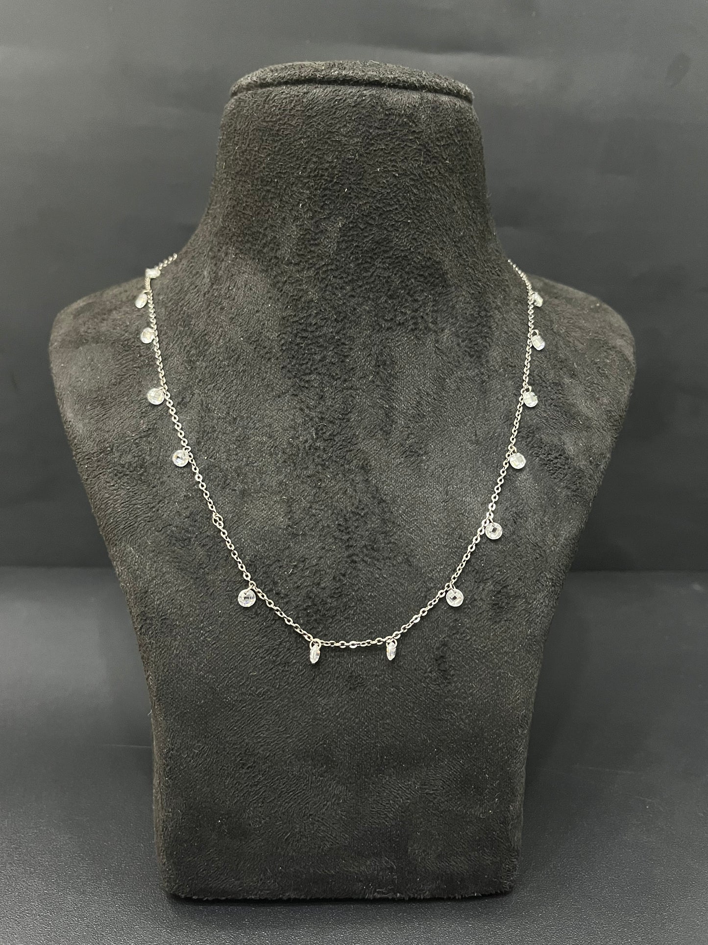 Silver Ladies Swarosvki Chain(White)