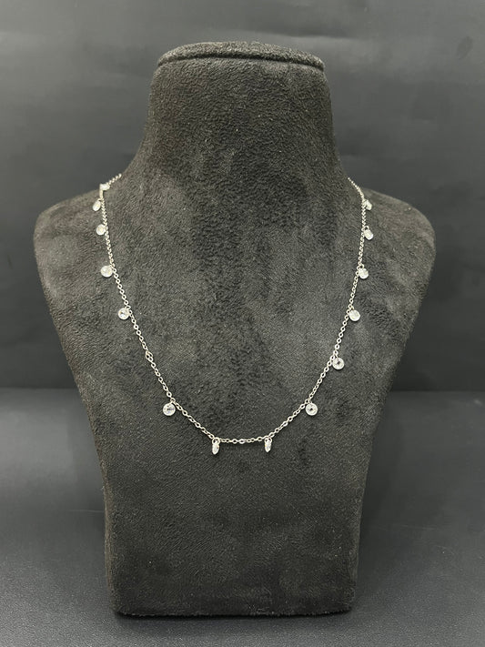Silver Ladies Swarosvki Chain(White)