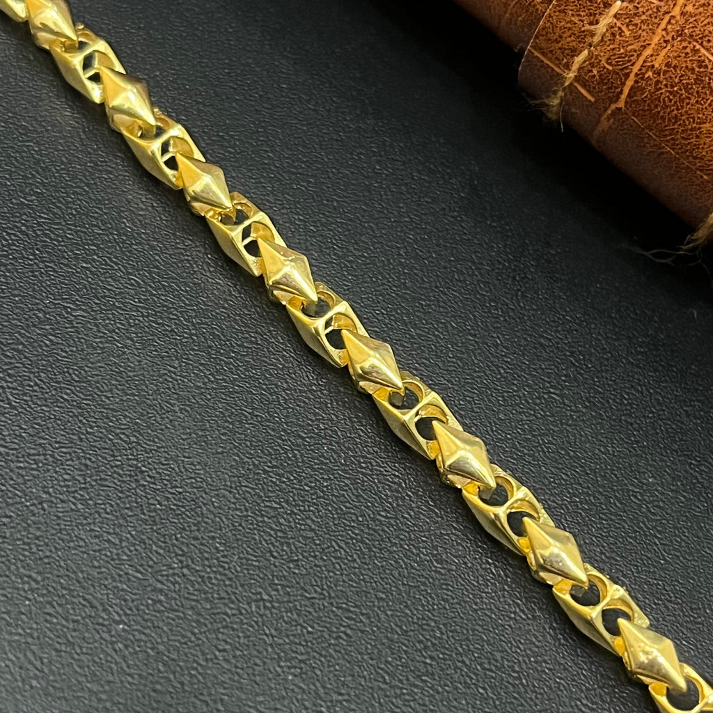 Silver Mens Chain Gold Finished Kathli Imported 925