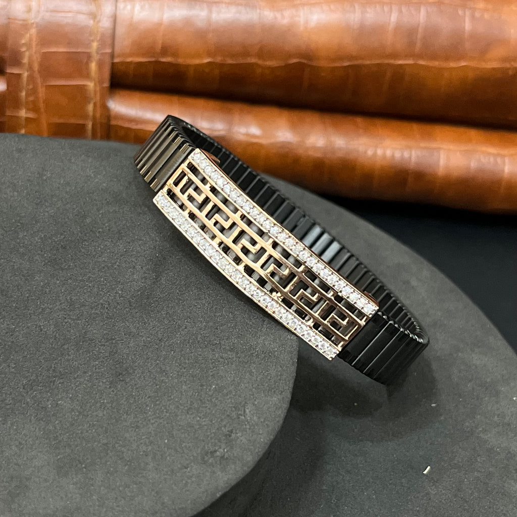 Silver Mens Flexible Bracelet FB1 925