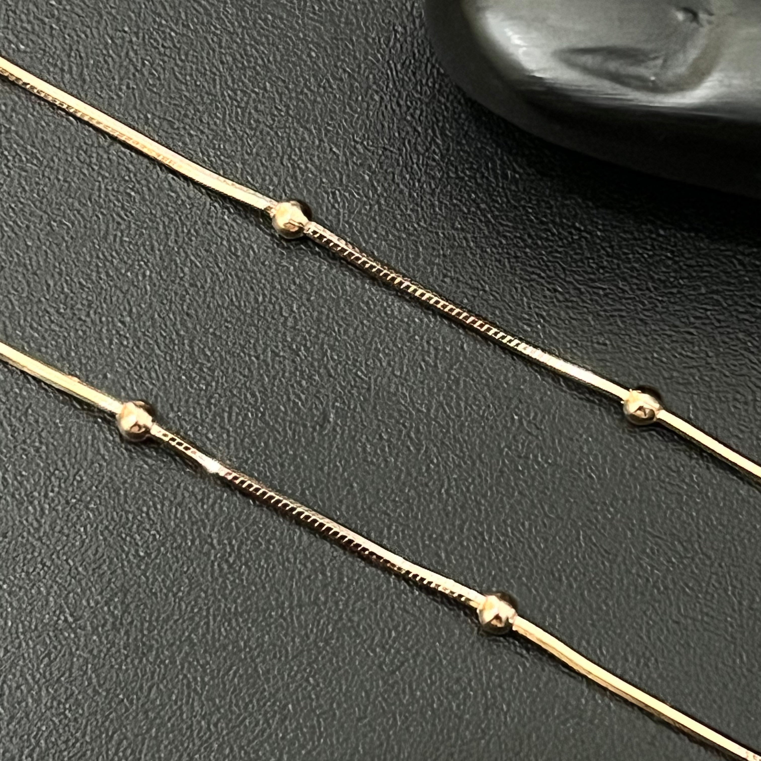 Silver Ladies Anklet Slim 3 Ball 925