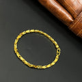 Silver Mens Bracelet Kathli Wave Gold Finish 925