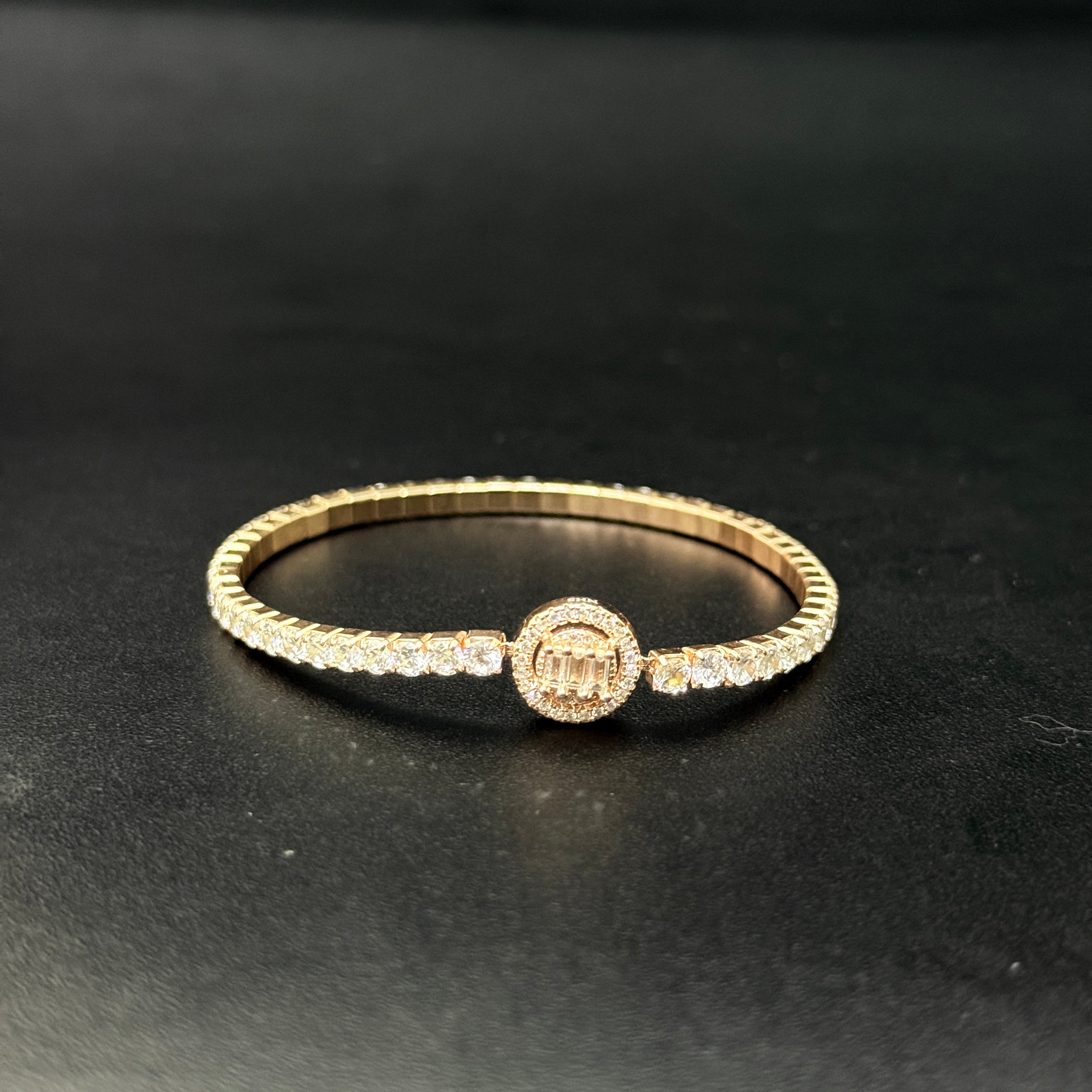 Ladies Wrist Band RoseGold AD