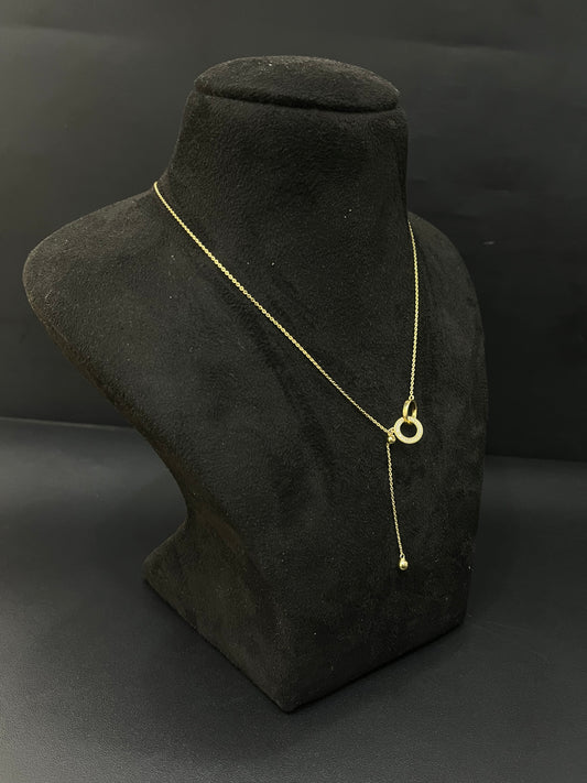 Ladies Silver Chain Circle Charms rosegold