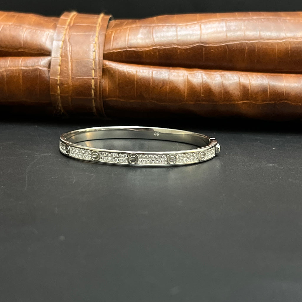 Silver Unisex Cartier Kada Premium 925