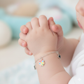 Silver Baby Bracelet Flower  Charms