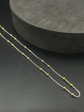 Ladies Silver Chain Gold Beads Chain