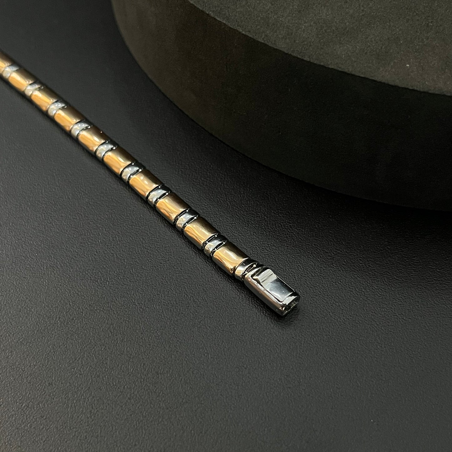 Silver Mens Bracelet Italian Rosegold & Platinum Finished